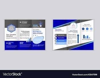 creative modern trifold business leaflet brochure