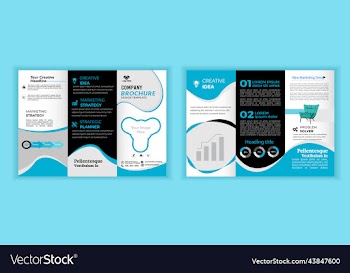 creative modern trifold business leaflet brochure
