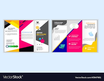 creative modern trifold business leaflet brochure