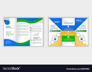 creative modern trifold business leaflet brochure