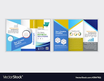 creative modern trifold business leaflet brochure