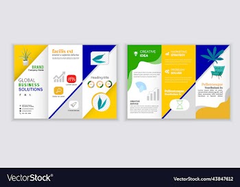 creative modern trifold business leaflet brochure