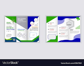 creative modern trifold business leaflet brochure