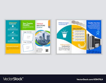 creative modern trifold business leaflet brochure