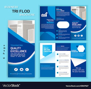creative modern trifold business leaflet brochure