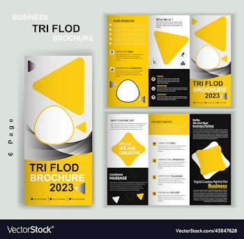 creative modern trifold business leaflet brochure