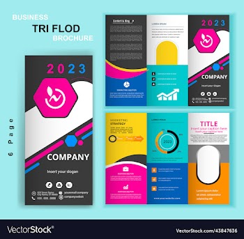 creative modern trifold business leaflet brochure