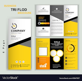 creative modern trifold business leaflet brochure