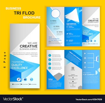 creative modern trifold business leaflet brochure