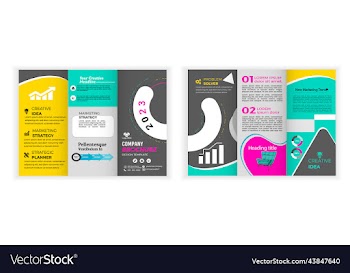 creative modern trifold business leaflet brochure