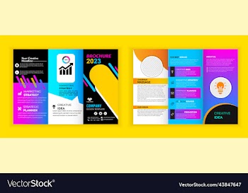creative modern trifold business leaflet brochure