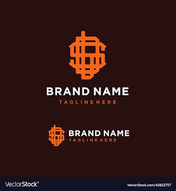 creative monogram letter logo design