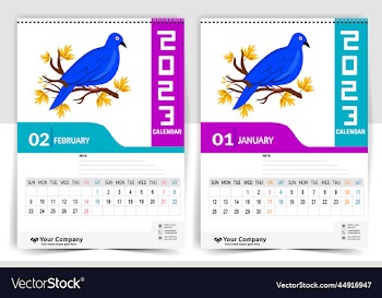 creative monthly 2023 wall calendar design