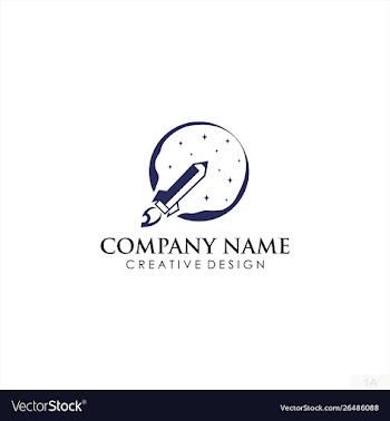 Creative moon pencil designs vector image