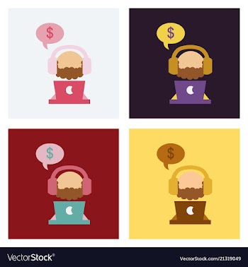 Creative of business man with silhouettes of vector image