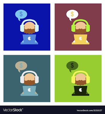 Creative of business man with silhouettes of vector image