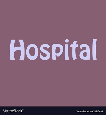 Creative of hospital word lettering typography vector image