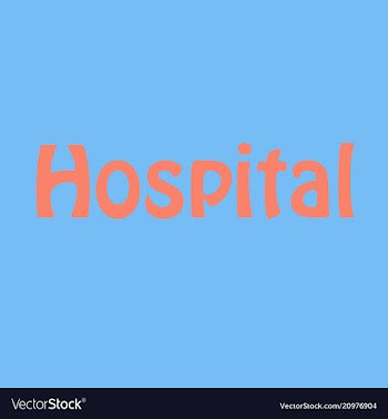 Creative of hospital word lettering typography vector image