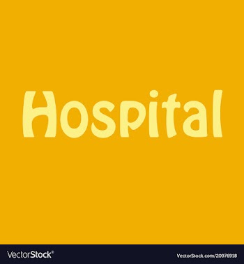 Creative of hospital word lettering typography vector image