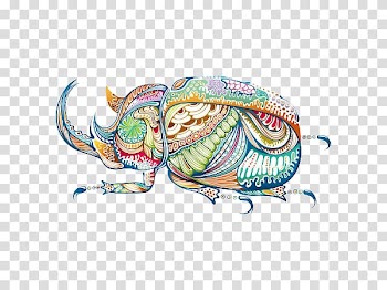 , Creative pattern animal beetle transparent background PNG clipart