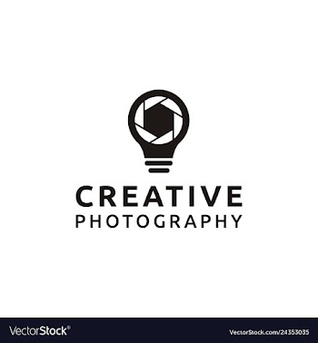 Creative photography and bulb logo design vector image