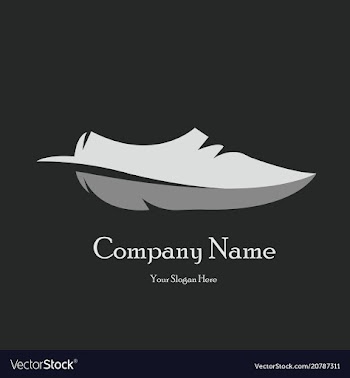 Creative shoes logo dsign vector image