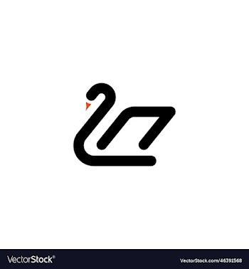 creative simple modern swan clean logo design