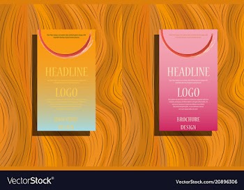 Creative stationery template design with color vector image