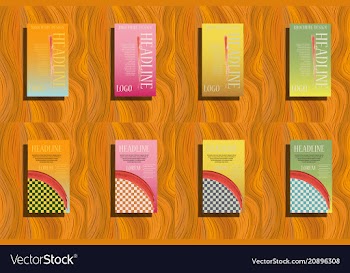 Creative stationery template design with color vector image