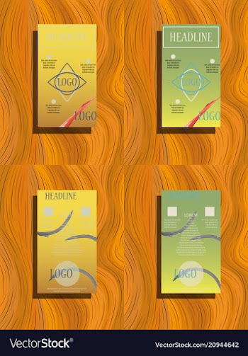 Creative stationery template design with color vector image