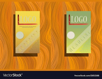 Creative stationery template design with color vector image