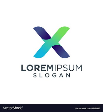 Creative studio letter x logo vector image