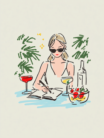 Creative Summer Journaling Woman