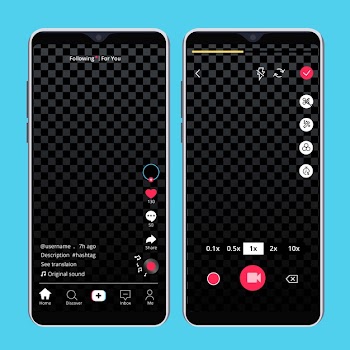 Creative tiktok video interface Free Vector