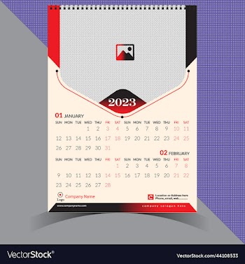 creative wall calendar 2023 design template