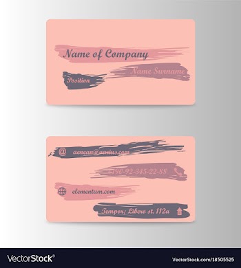 Creative watercolor business card poster placard vector image