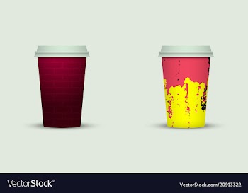 Creative watercolor coffee cup set vector image
