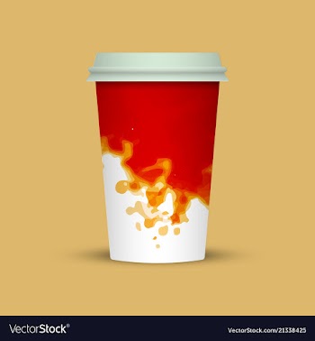 Creative watercolor coffee cup template vector image