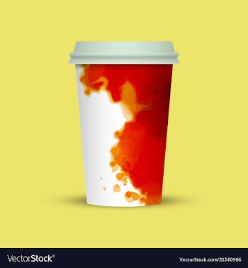 Creative watercolor coffee cup template vector image