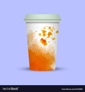 Creative watercolor coffee cup template vector image
