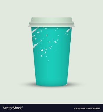 Creative watercolor coffee cup vector image