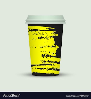 Creative watercolor coffee cup vector image