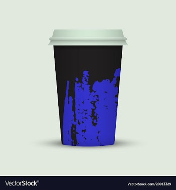 Creative watercolor coffee cup vector image