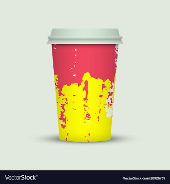 Creative watercolor coffee cup vector image