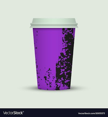 Creative watercolor coffee cup vector image