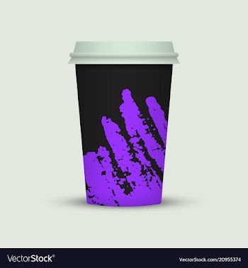 Creative watercolor coffee cup vector image