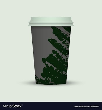 Creative watercolor coffee cup vector image