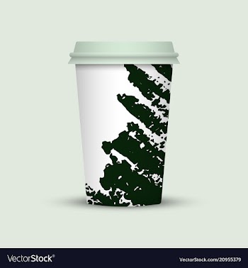 Creative watercolor coffee cup vector image