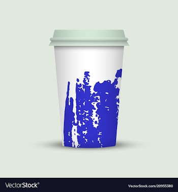 Creative watercolor coffee cup vector image