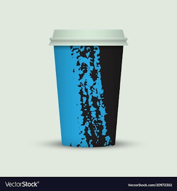 Creative watercolor coffee cup vector image